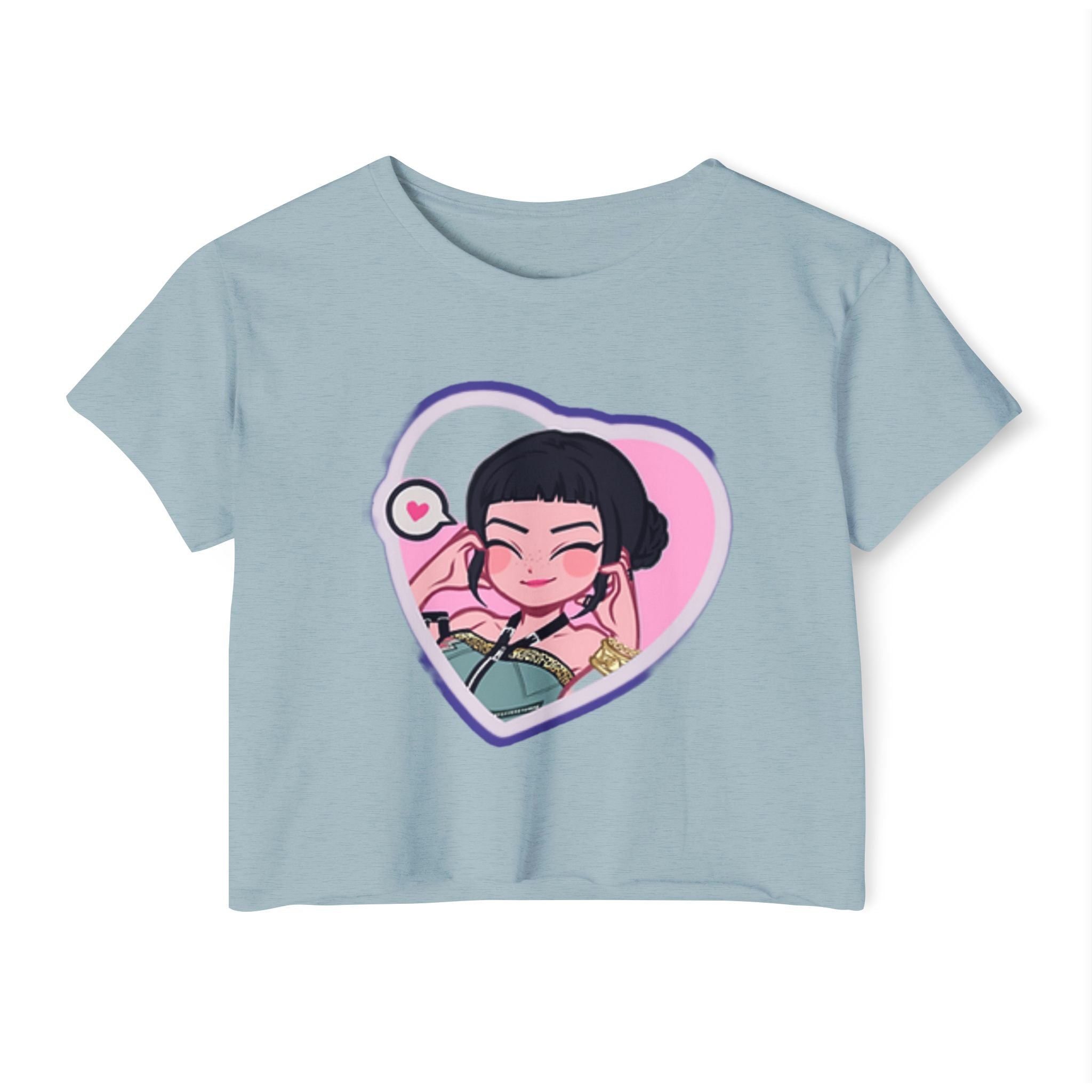 Idol style 1 Crop Top for Women, Summer Fashion, Cute Anime Tee, Festival Outfit, Anime Lover Gift