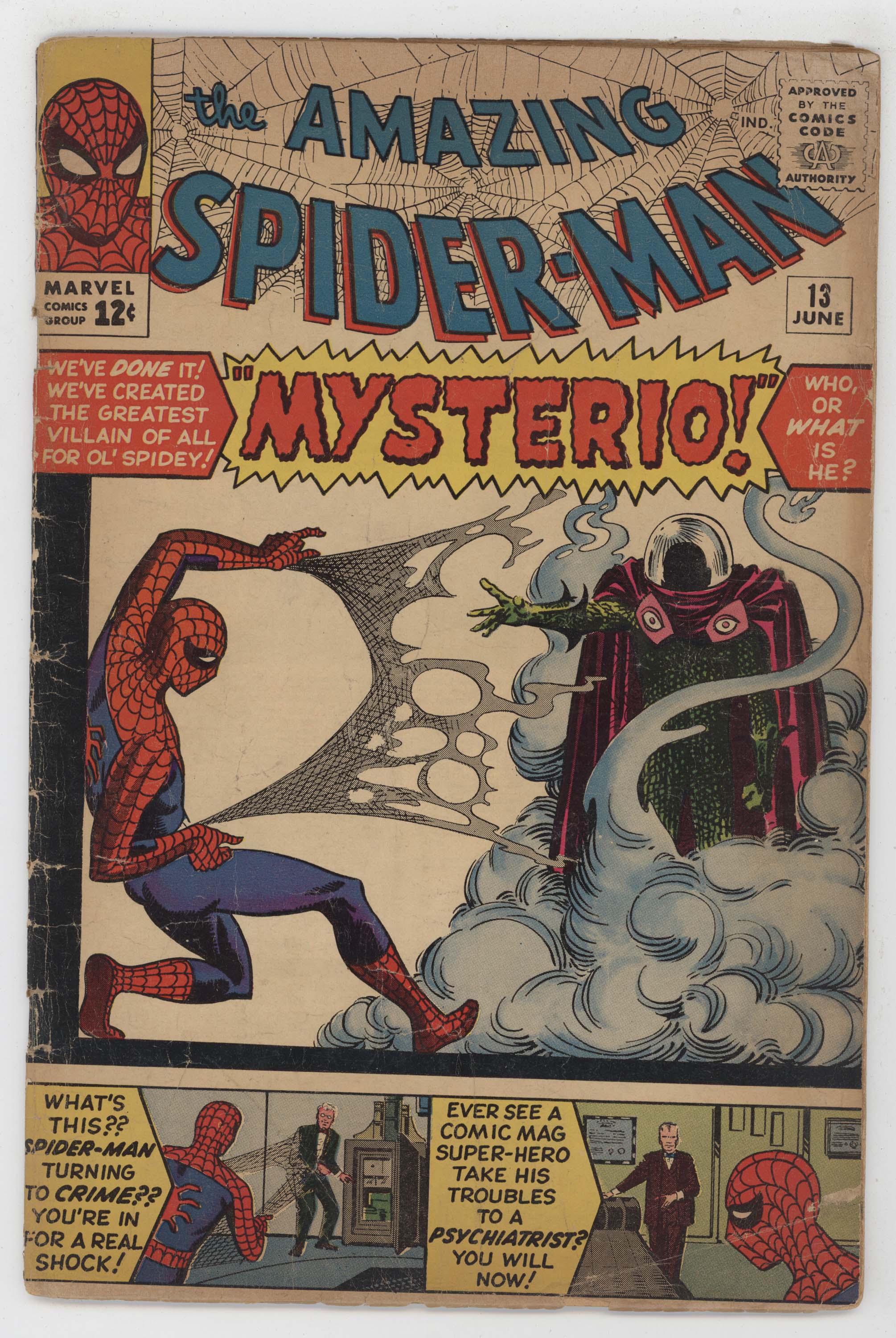 Amazing Spider-Man 13 Marvel 1964 VG 1st Mysterio Steve Ditko Stan Lee