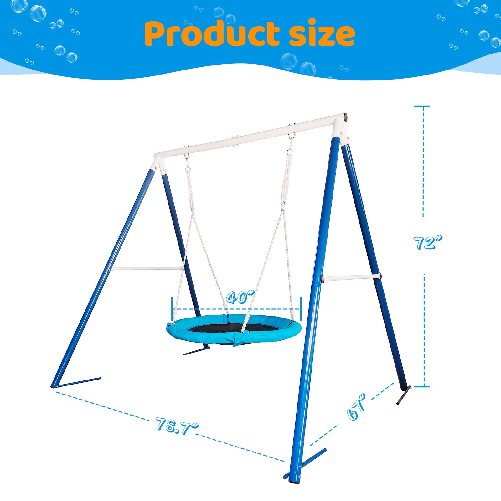 Metal Swing Set for Kids โ Outdoor Playground Equipment with Disc Swing