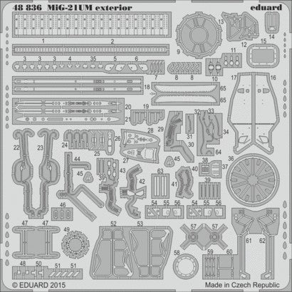 Eduard 48836 1/48 Aircraft- MiG21UM Exterior for TSM