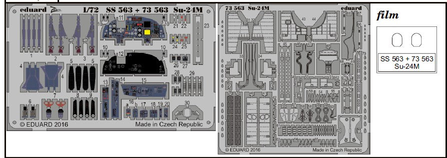 Eduard 73563 1/72 Aircraft- Su24M for TSM (Painted)