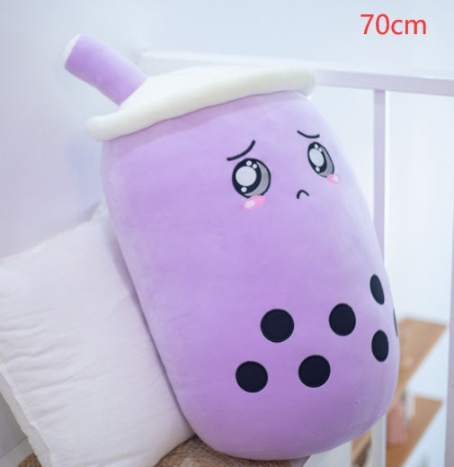 Plush Boba Tea Pillow – Soft Stuffed Bubble Tea Cup Cushion Gift