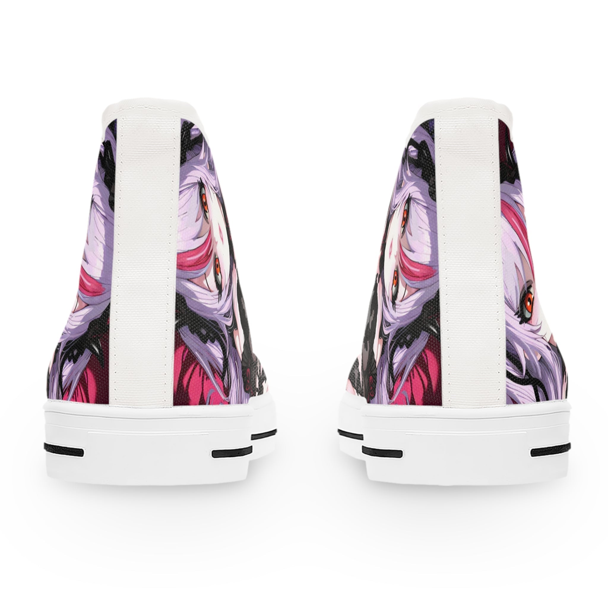 Trendy Women's High Top Sneakers with Artistic Design, Fashionable Footwear, Casual Sneakers, Street Style Shoes, Unique Gift Idea