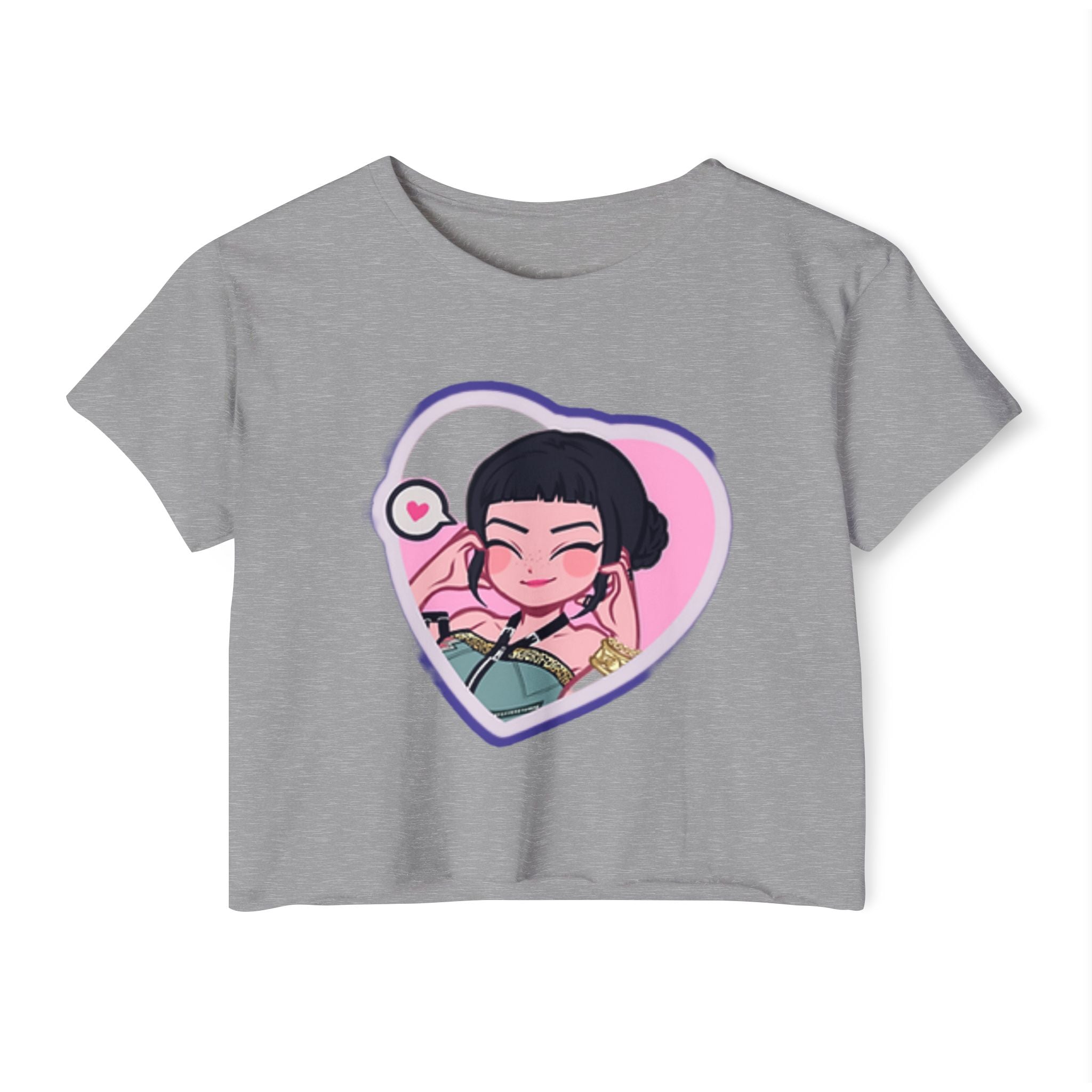 Idol style 1 Crop Top for Women, Summer Fashion, Cute Anime Tee, Festival Outfit, Anime Lover Gift