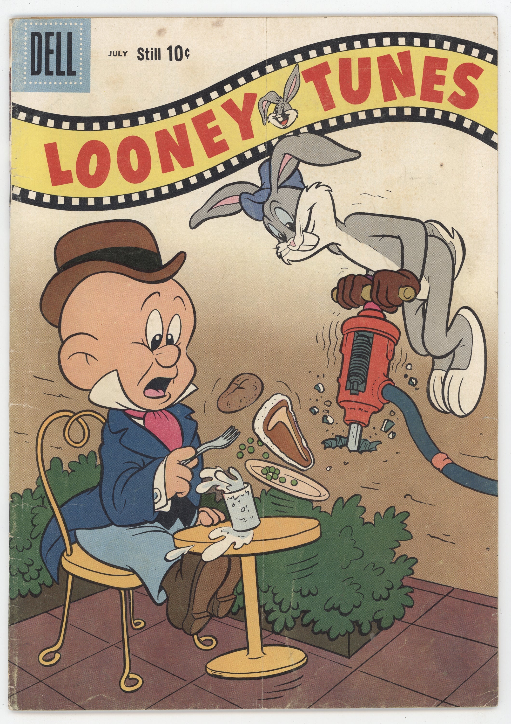 Looney Tunes 213 Dell 1959 VG Bugs Bunny Elmer Fudd Steak Dinner Jackhammer