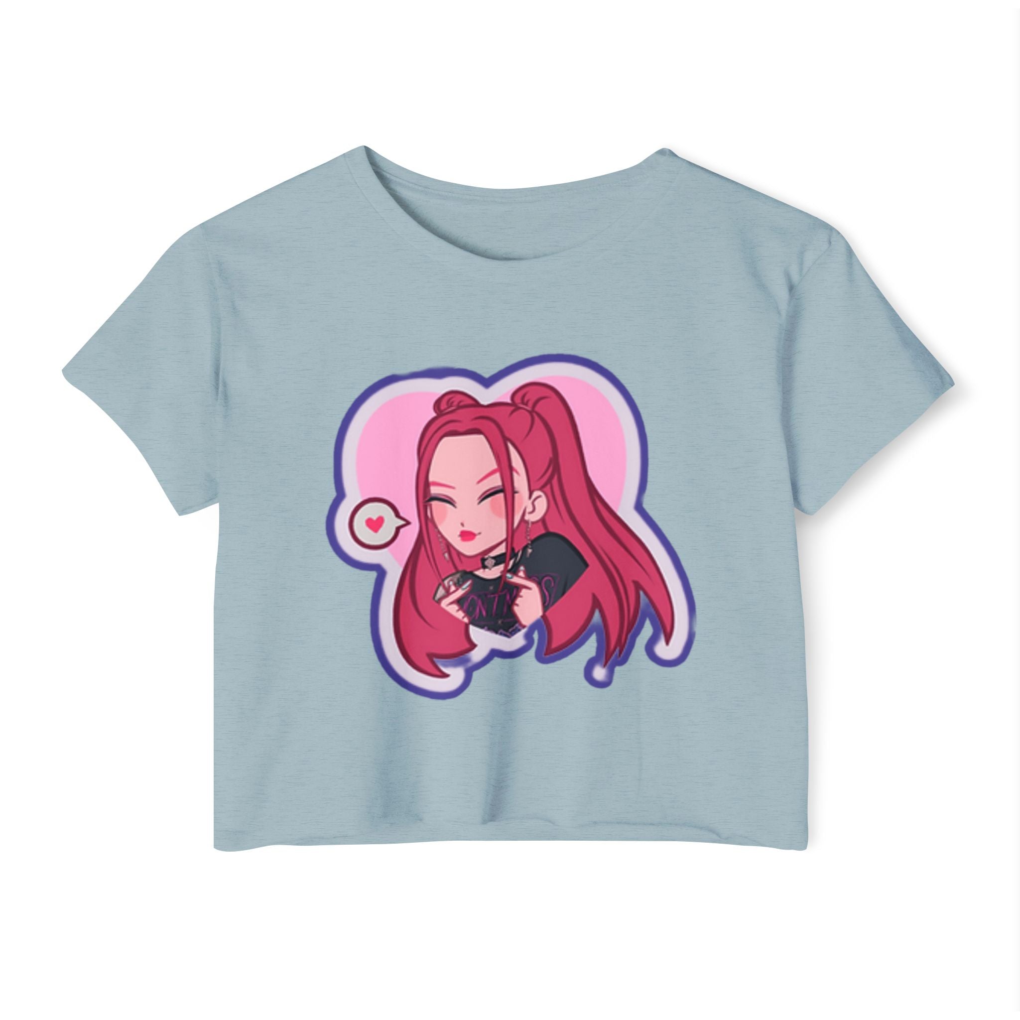 Copy of Idol style 3 Crop Top, Cute Anime Crop Top, Summer Festival Shirt, Graphic Tee for Music Festivals, Trendy Anime Apparel