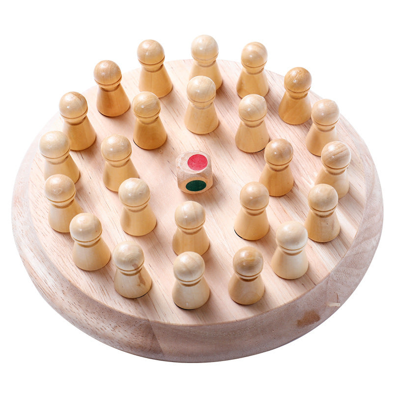 Wooden Memory Chess Game – Educational Brain Training Toy for Kids