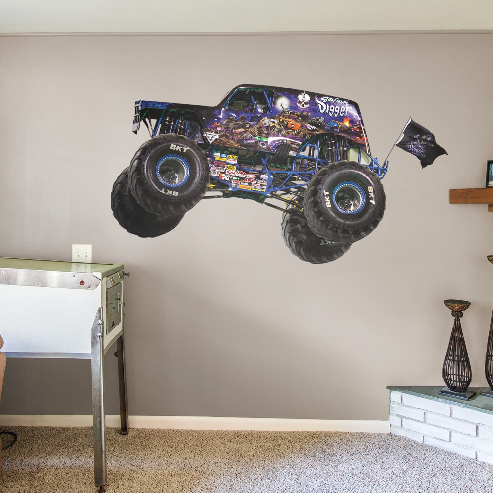 Son-uva Digger - RealBig Collection - Official Monster Jam - Reusable Vinyl Wall Decals #1