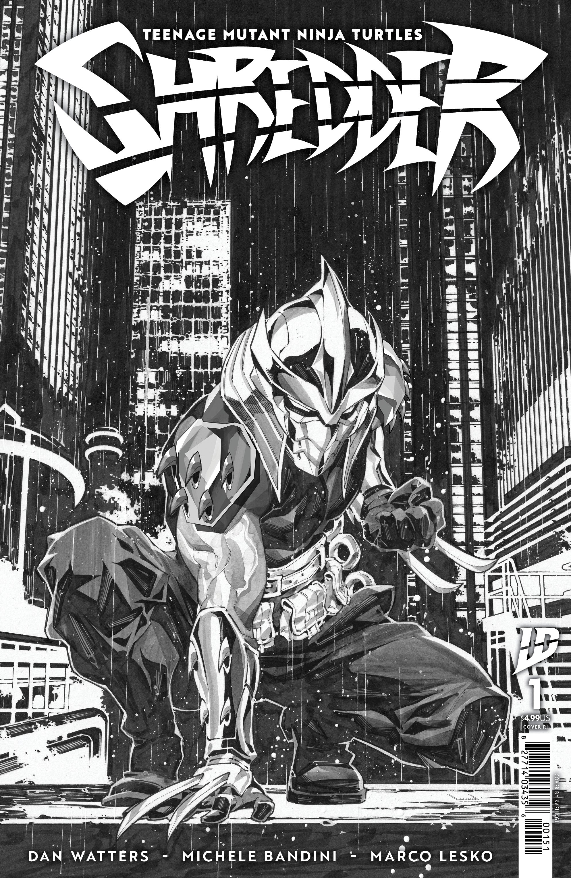 Teenage Mutant Ninja Turtles Shredder #1 F 1:25 Kael Ngu B&W (08/27/2025) Idw