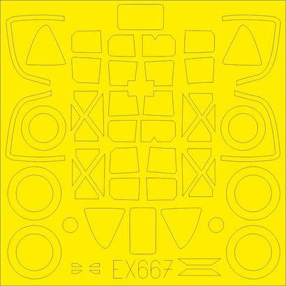Eduard EX667 1/48 Mask Aircraft- P38F/G TFace for TAM