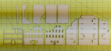 15mm Damaged European Building (Matboard) - 15MCSS100-D