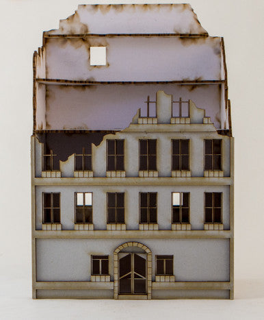 15mm Damaged European Building (Matboard) - 15MCSS100-D