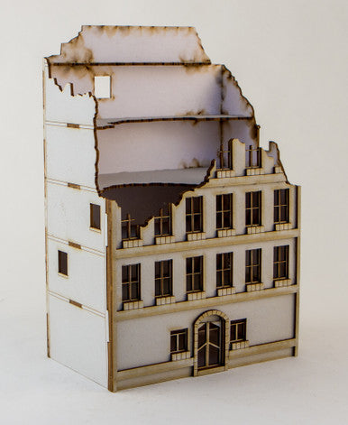 15mm Damaged European Building (Matboard) - 15MCSS100-D