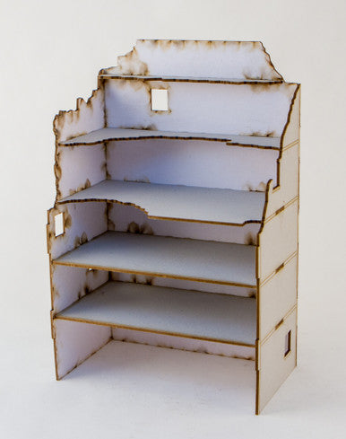 15mm Damaged European Building (Matboard) - 15MCSS100-D