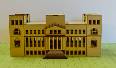 15mm WWII Government Building - Removable Top Floor (MDF) - 15MMDF350-3