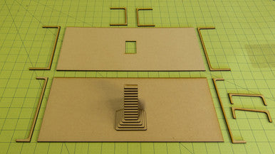 15mm WWII Government Building - Floor and Stairs Kit - 15MMDF350-4
