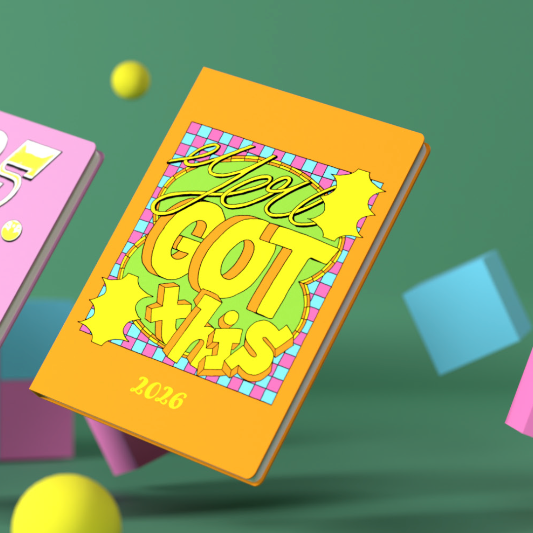 Ben Wookcock Positive - A5  Week-To-View - Diary - 2026 Calendar Year Planner