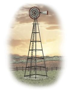Walthers Cornerstone 933-3198 HO Scale Van Dyke Farm Windmill -- Kit (2)