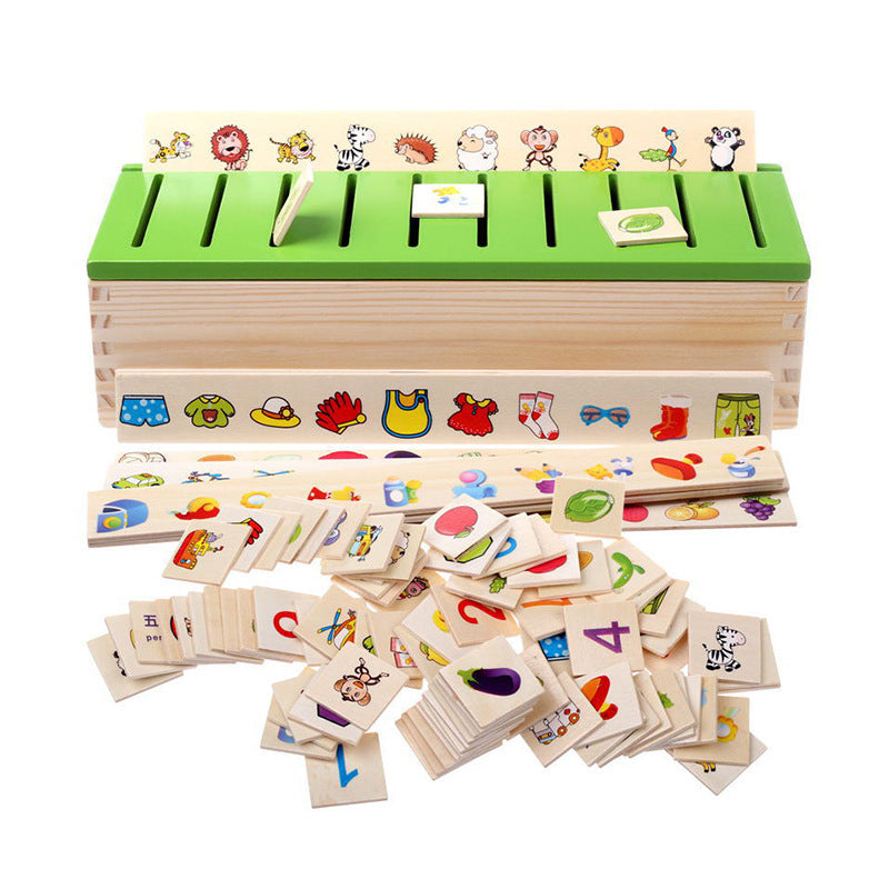 Wooden Knowledge Classification Box – Educational Toy for Early Learning