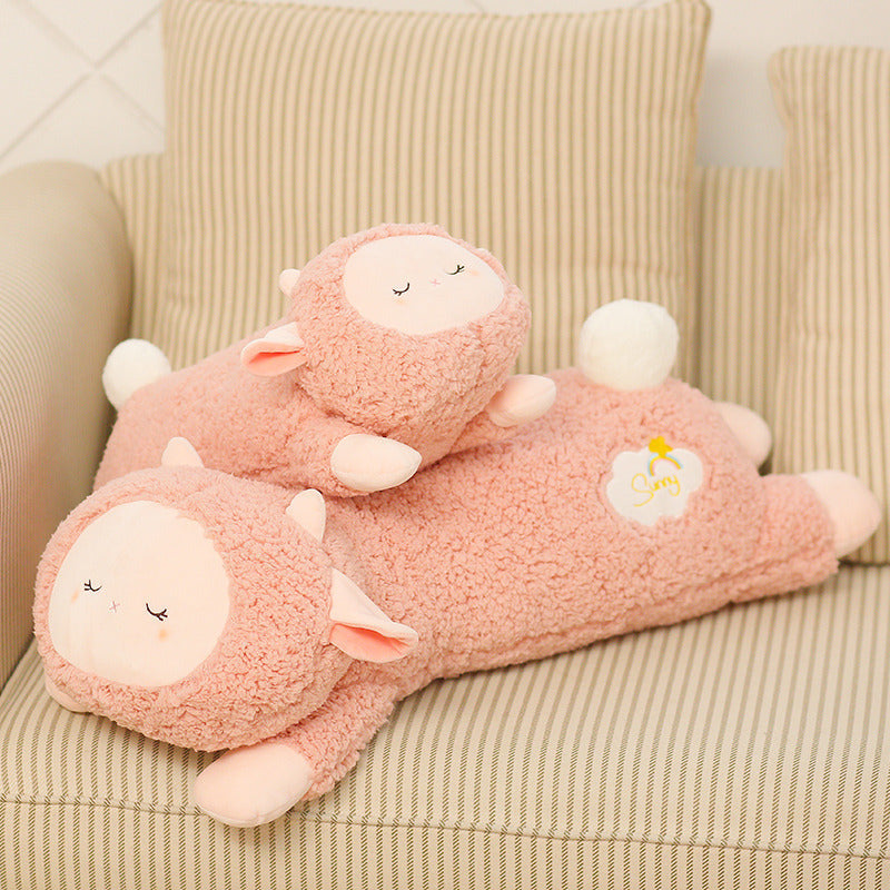 Plush Pink Sheep Toy – Soft Lamb Pillow Doll