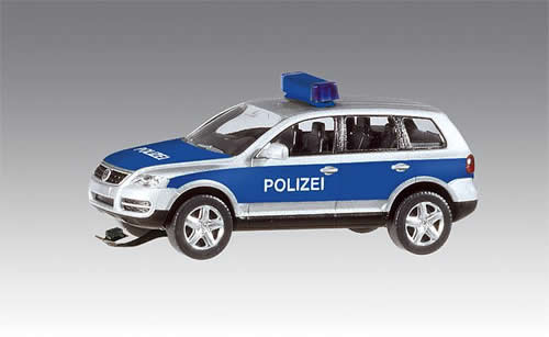 Faller 161543 HO Scale Car System Volkswagen Touareg Police Car w/Flashing Light (Wiking)