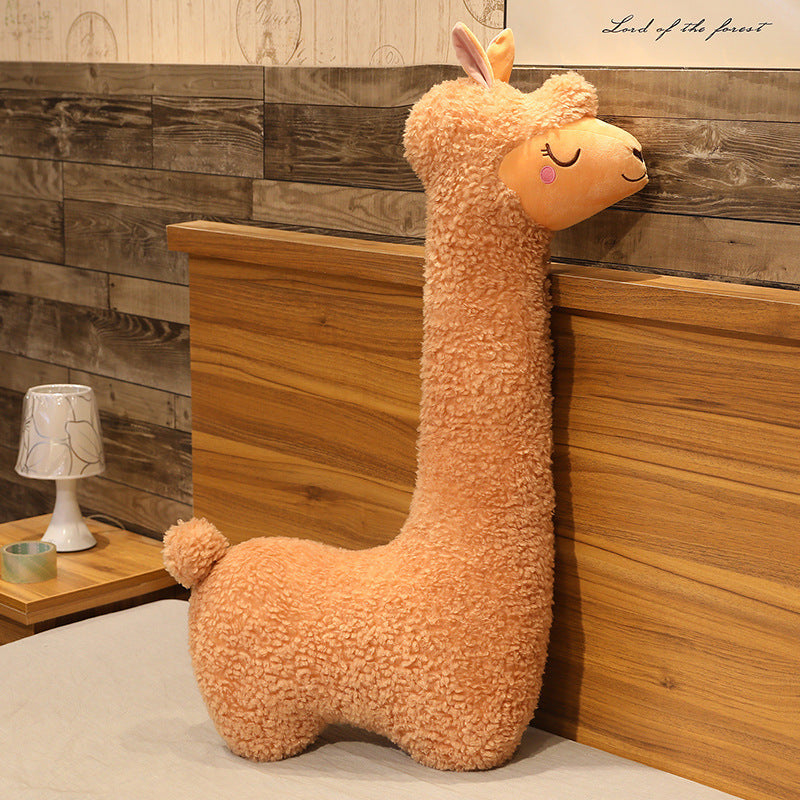 Large Plush Alpaca Pillow – Soft Stuffed Toy for Sleeping and Gifting