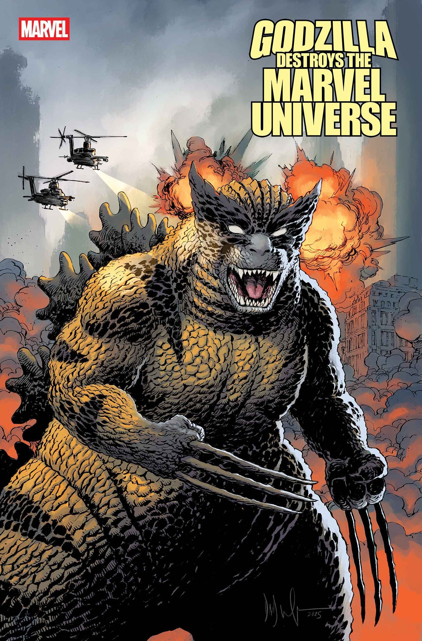 Godzilla Destroys The Marvel Universe #4 C Dave Wachter Marvelzed Wolverine-Zilla Variant (10/15/2025) Marvel