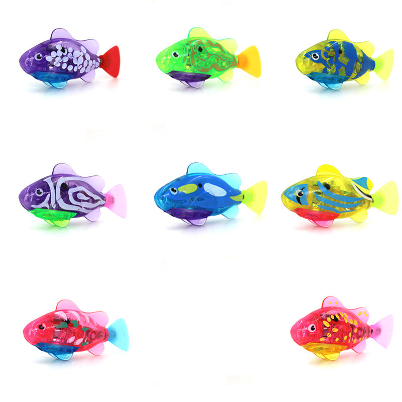 Interactive Electric Swimming Robot Fish Toy – Flashing LED Water Toy