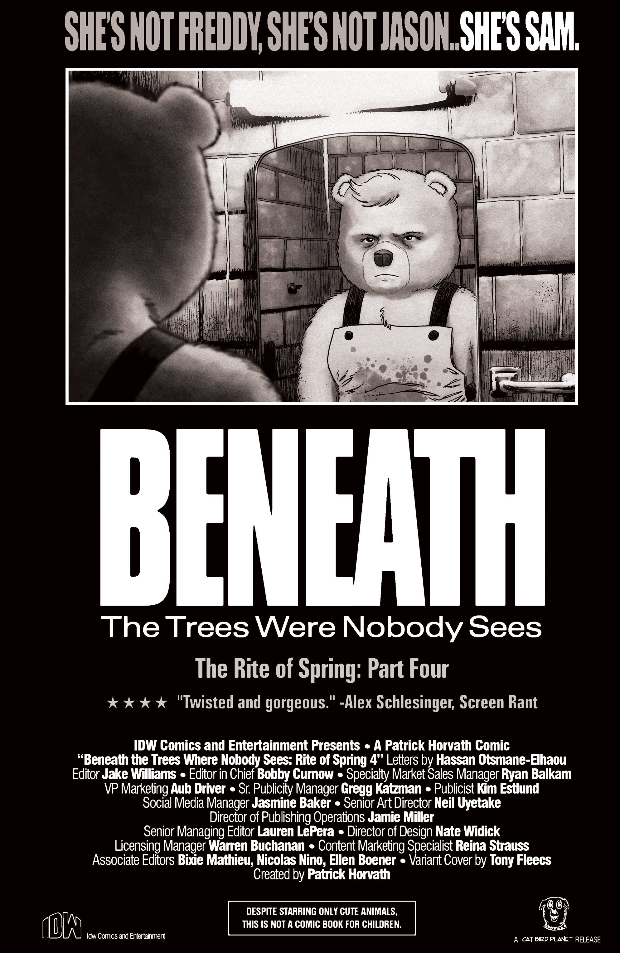 Beneath The Trees Where Nobody Sees Rite Of Spring #4 E 1:25 Tony Fleecs Virgin (11/12/2025) Idw