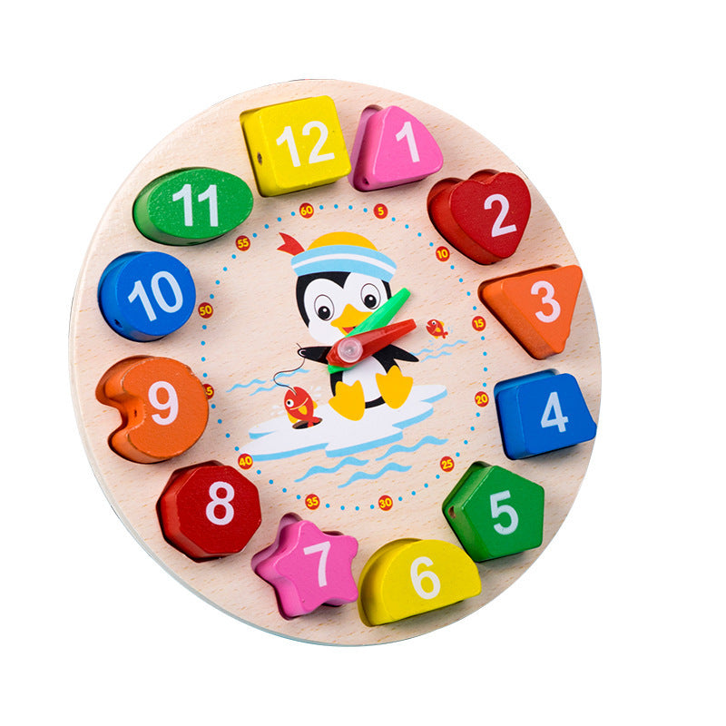 Wooden Rattle and Rainbow Blocks – Montessori Educational Toy for Babies