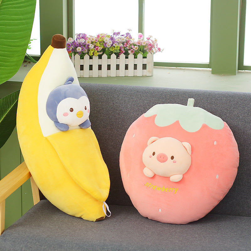Plush Fruit Pillow – Soft Cushion Decor