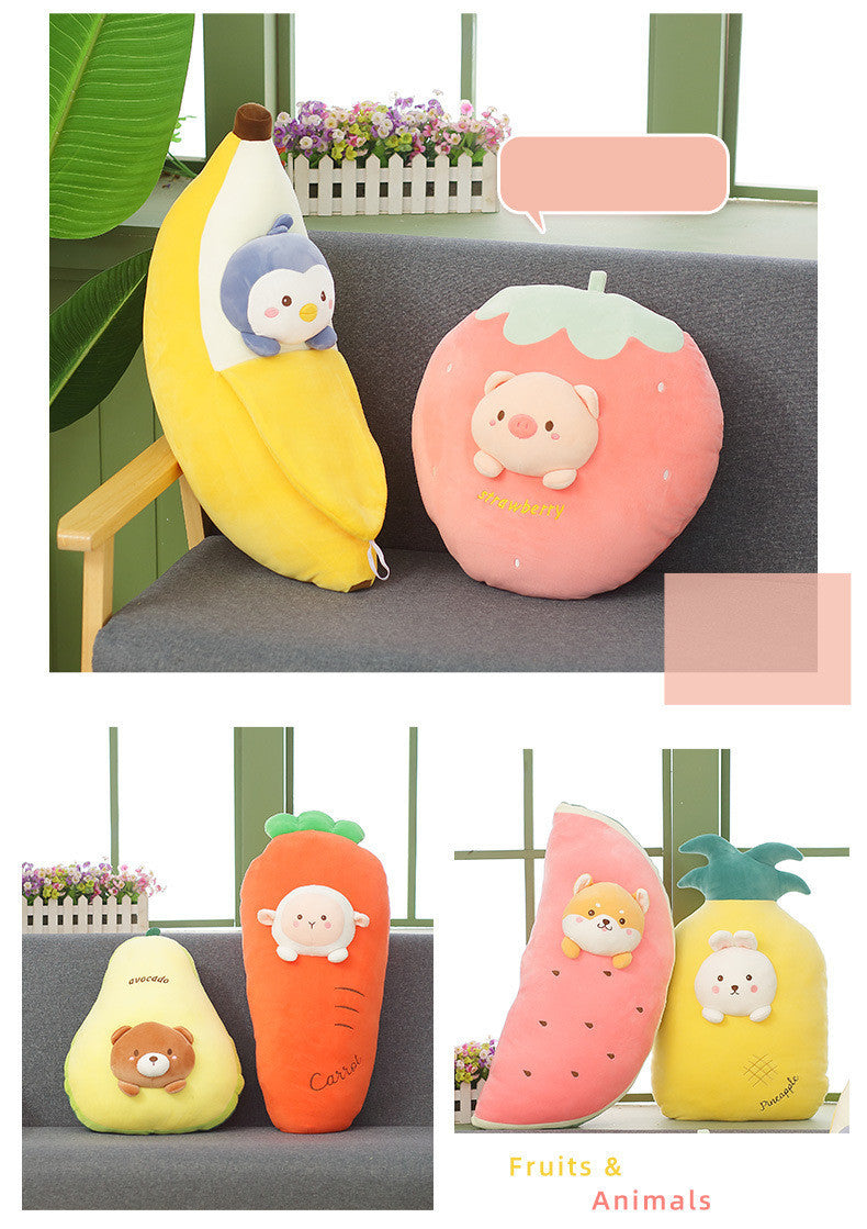 Plush Fruit Pillow – Soft Cushion Decor