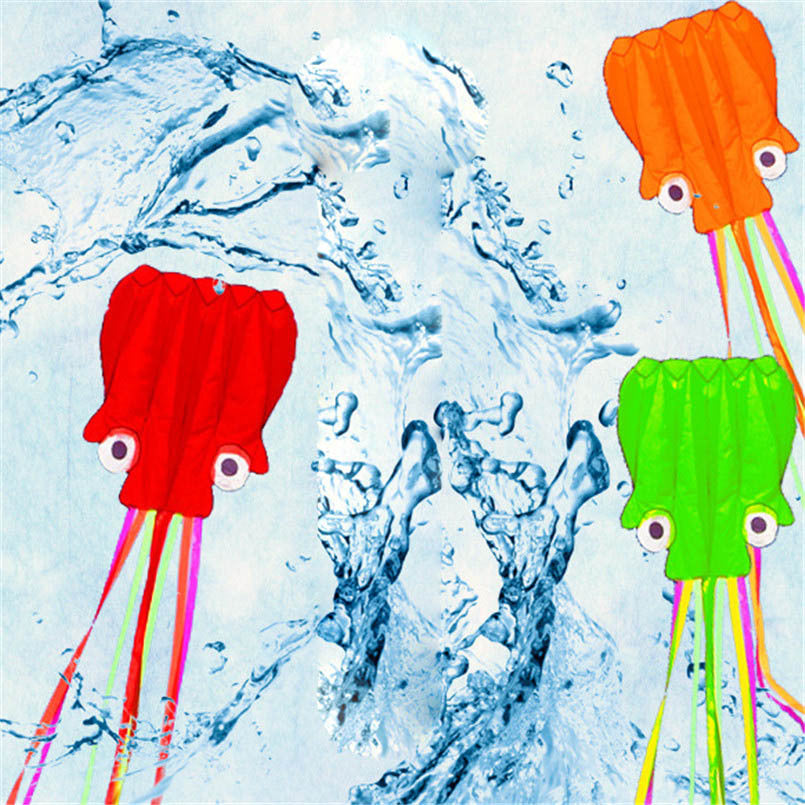 3D Octopus Kite – 4M Large Soft Kite with Handle and Line