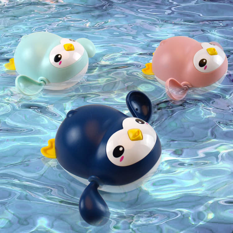 Wind-Up Swimming Penguin Bath Toy – Cute Baby Bath Pool Toy