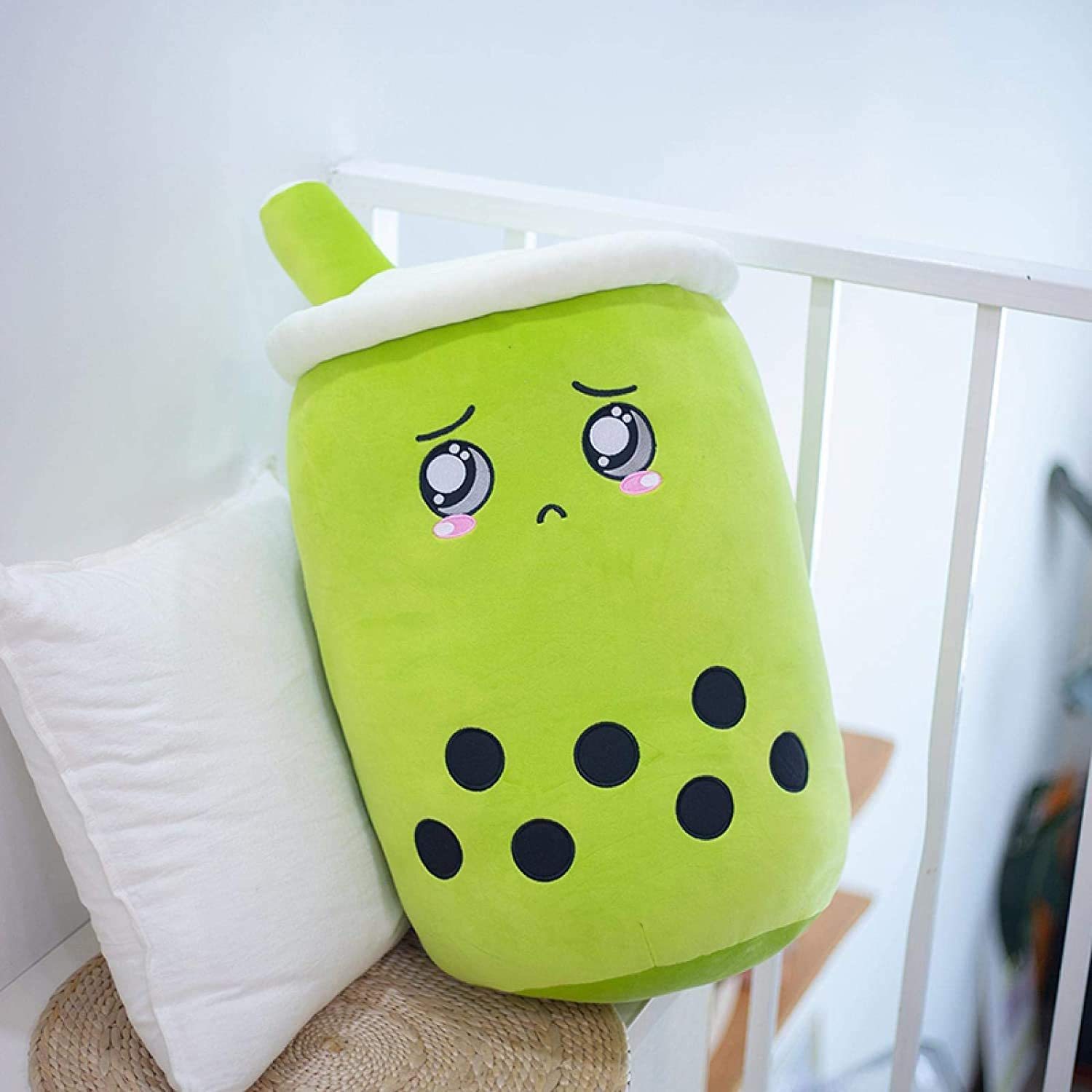 Plush Boba Tea Pillow – Soft Stuffed Bubble Tea Cup Cushion Gift