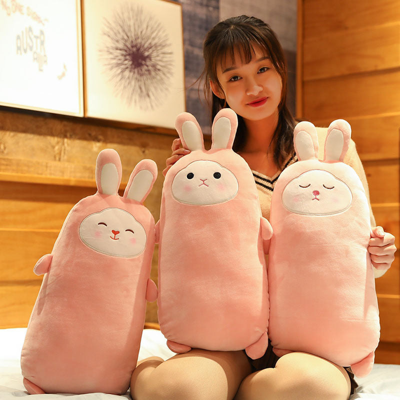 Plush Rabbit Pillow – Soft Stuffed Bunny Doll