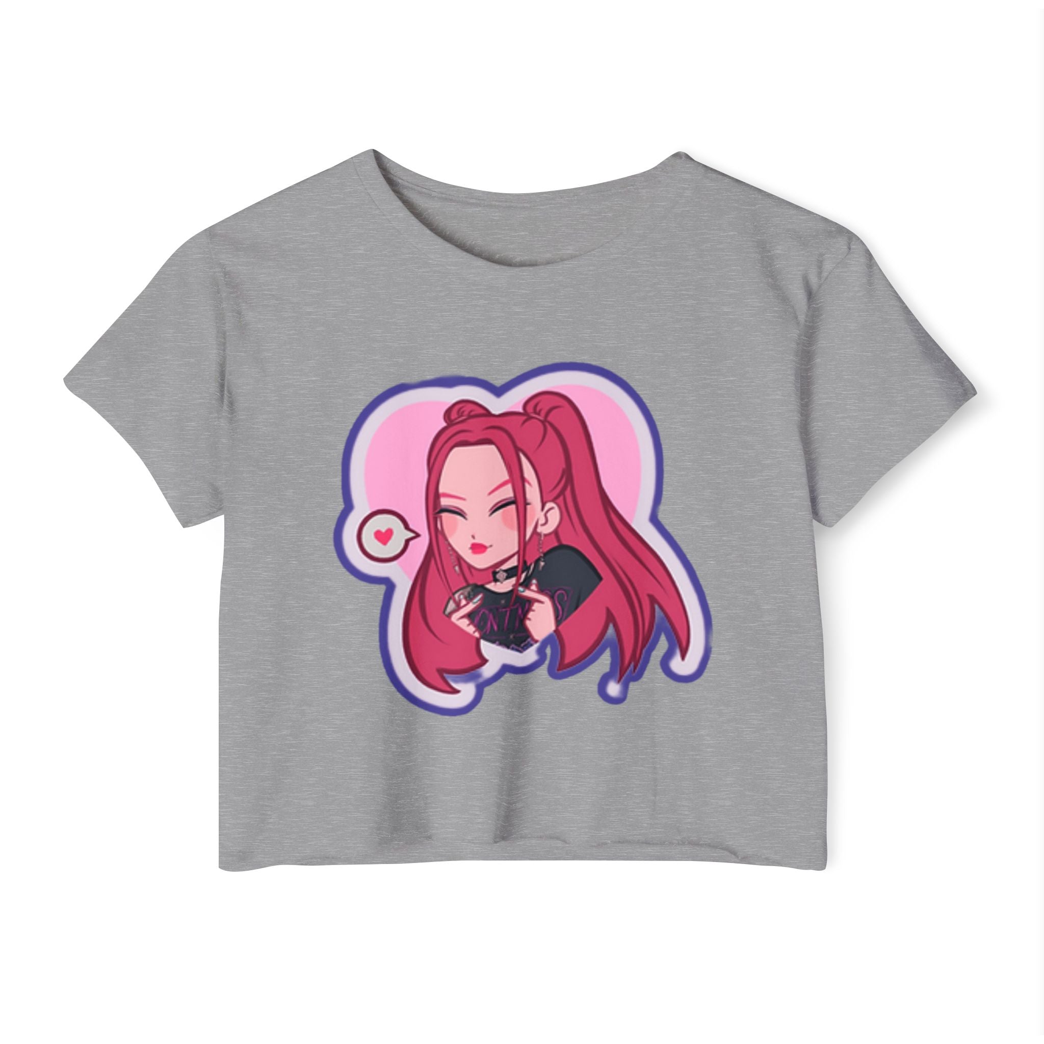 Copy of Idol style 3 Crop Top, Cute Anime Crop Top, Summer Festival Shirt, Graphic Tee for Music Festivals, Trendy Anime Apparel