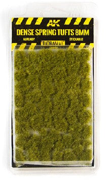 AK Interactive 8130 Diorama Series: Dense Spring Tufts 8mm (Self Adhesive)