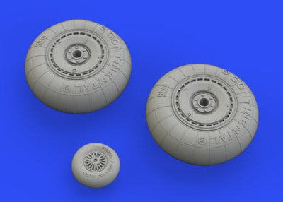 Eduard 648543 1/48 Aircraft- He111 Wheels Late for ICM (Resin)