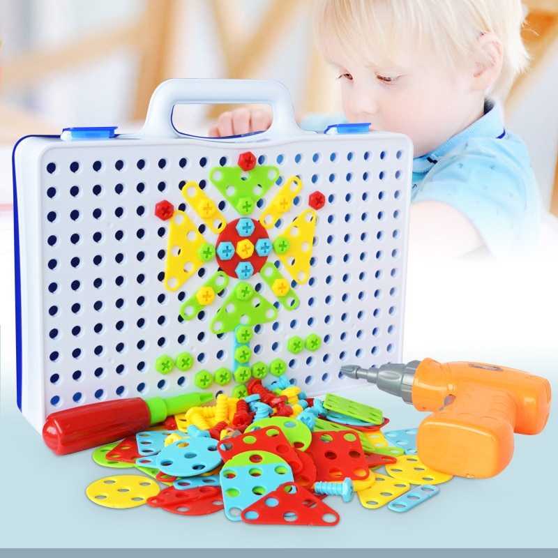 Kids Drill Puzzle Building Kit – Educational Construction Toy Set