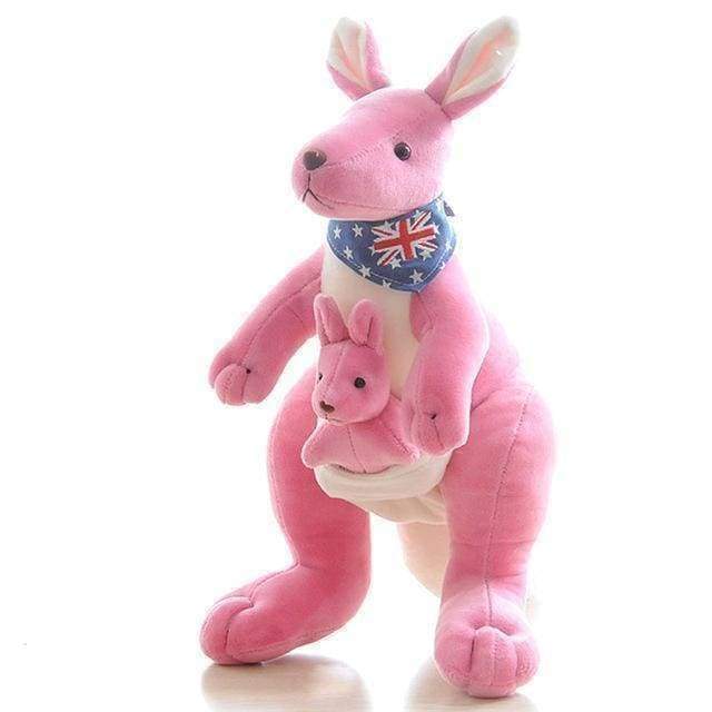 Kangaroo Plush Toy – Soft Stuffed Animal with Baby Pouch