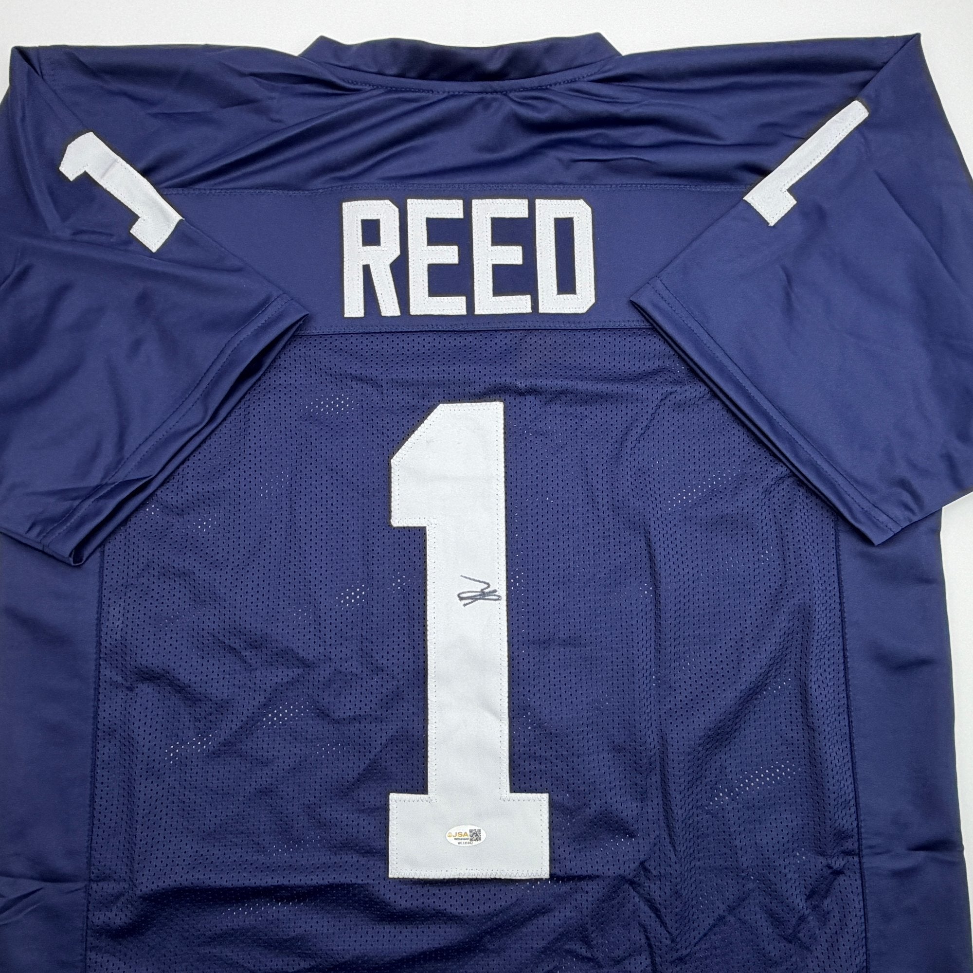Autographed/Signed Jaylen Reed Penn State Blue College Football Jersey JSA COA