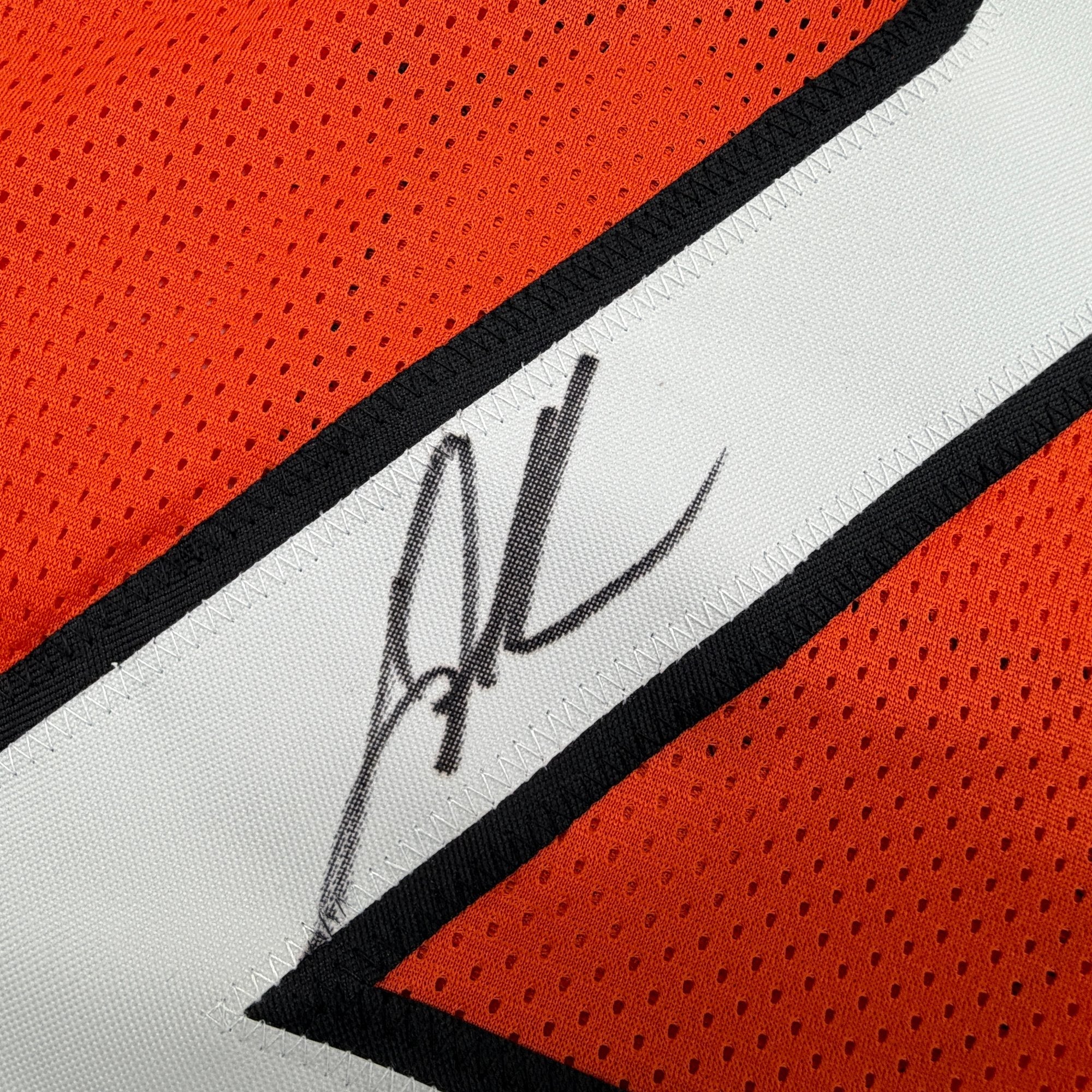 Autographed/Signed Daxton Hill Cincinnati Orange Football Jersey Beckett BAS COA
