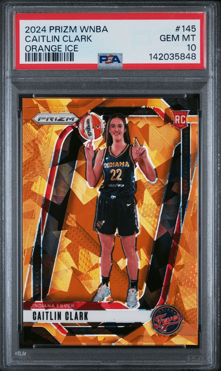 caitlin clark graded card | 2024 PANINI PRIZM WNBA 145 | ORANGE ICE magic-cards GEM MT 10 Player Wing Raiders | Yu-Gi-Oh! QUANTITY:250