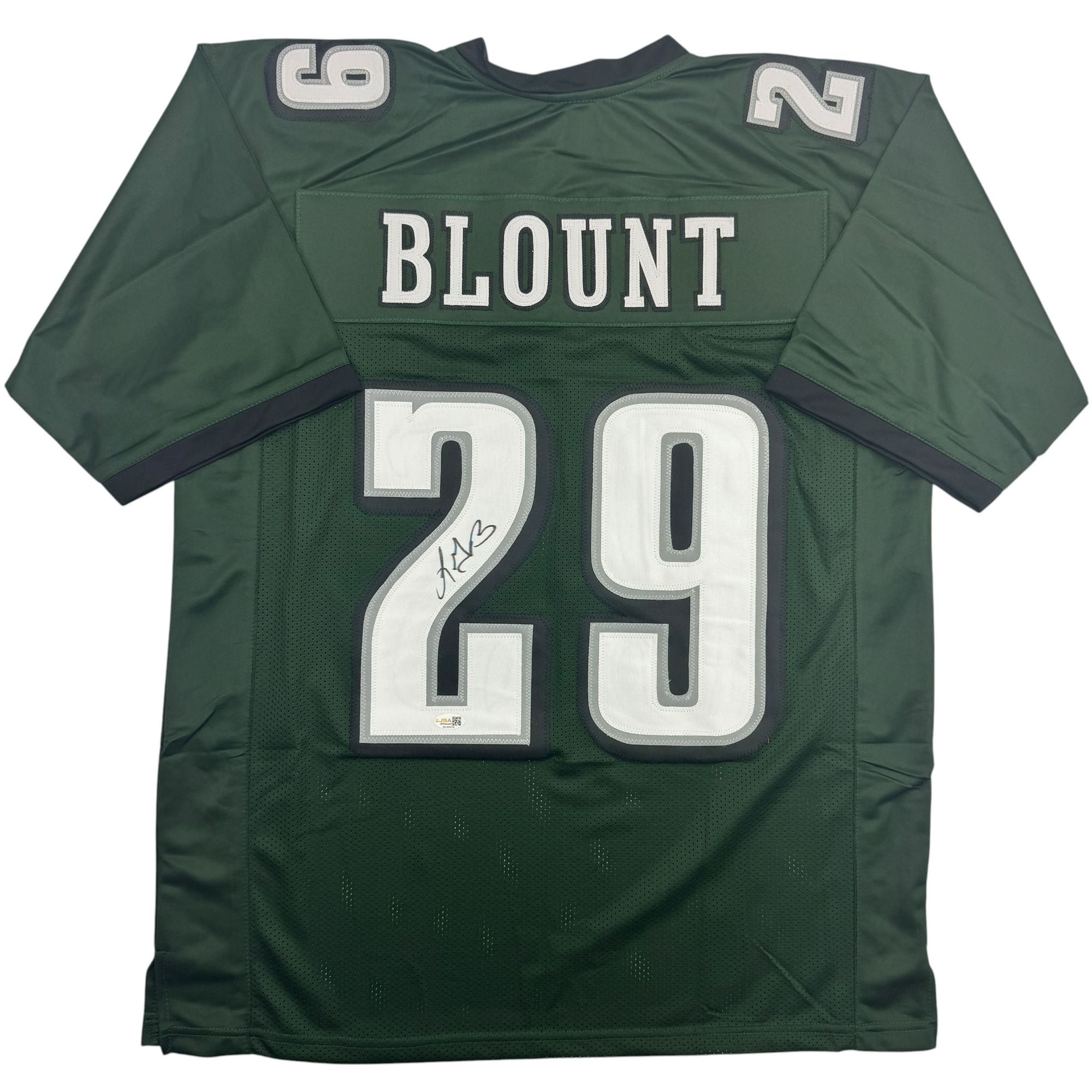 Autographed/Signed LeGarrette Blount Philadelphia Green Football Jersey JSA COA