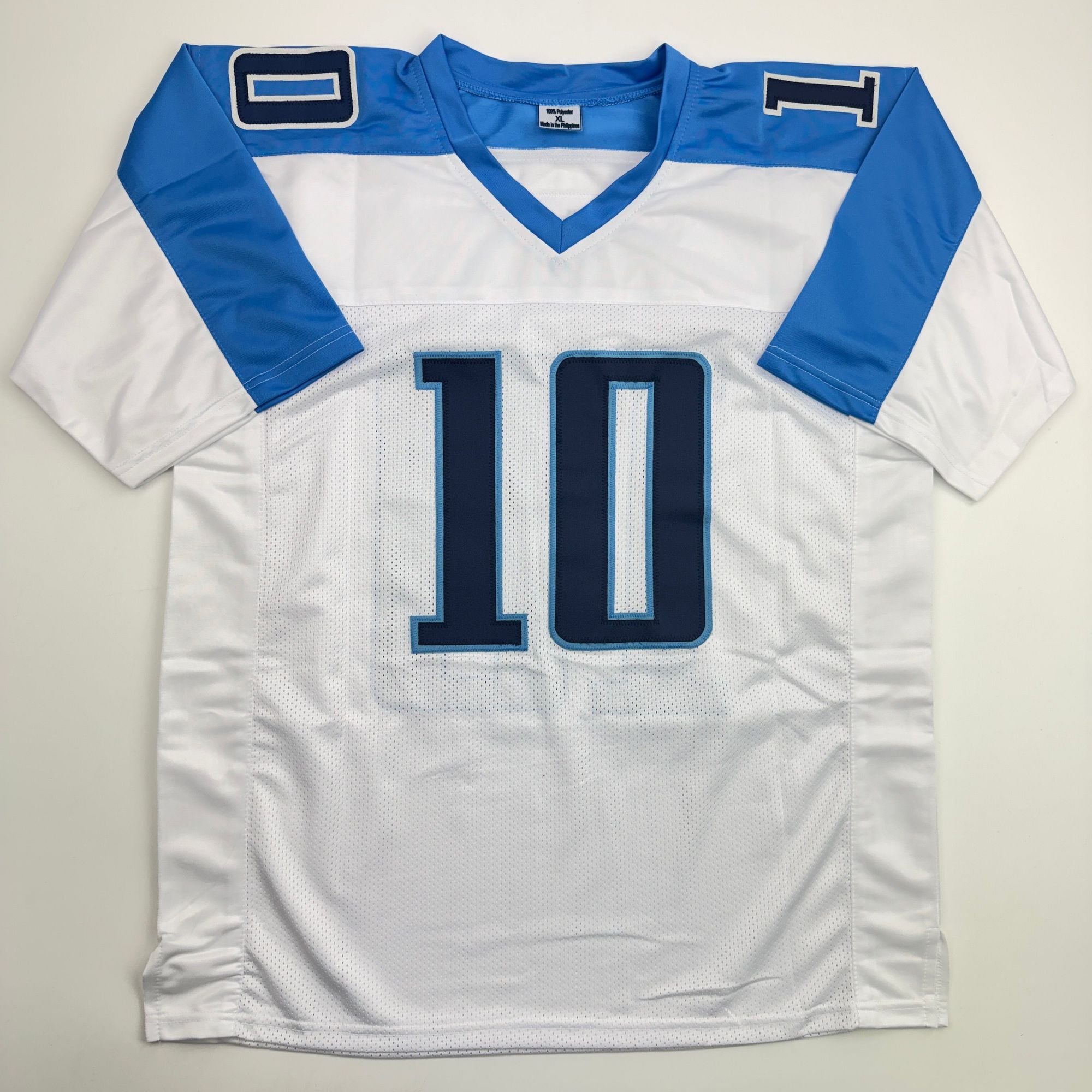 Autographed/Signed Vince Young Tennessee White Football Jersey JSA COA