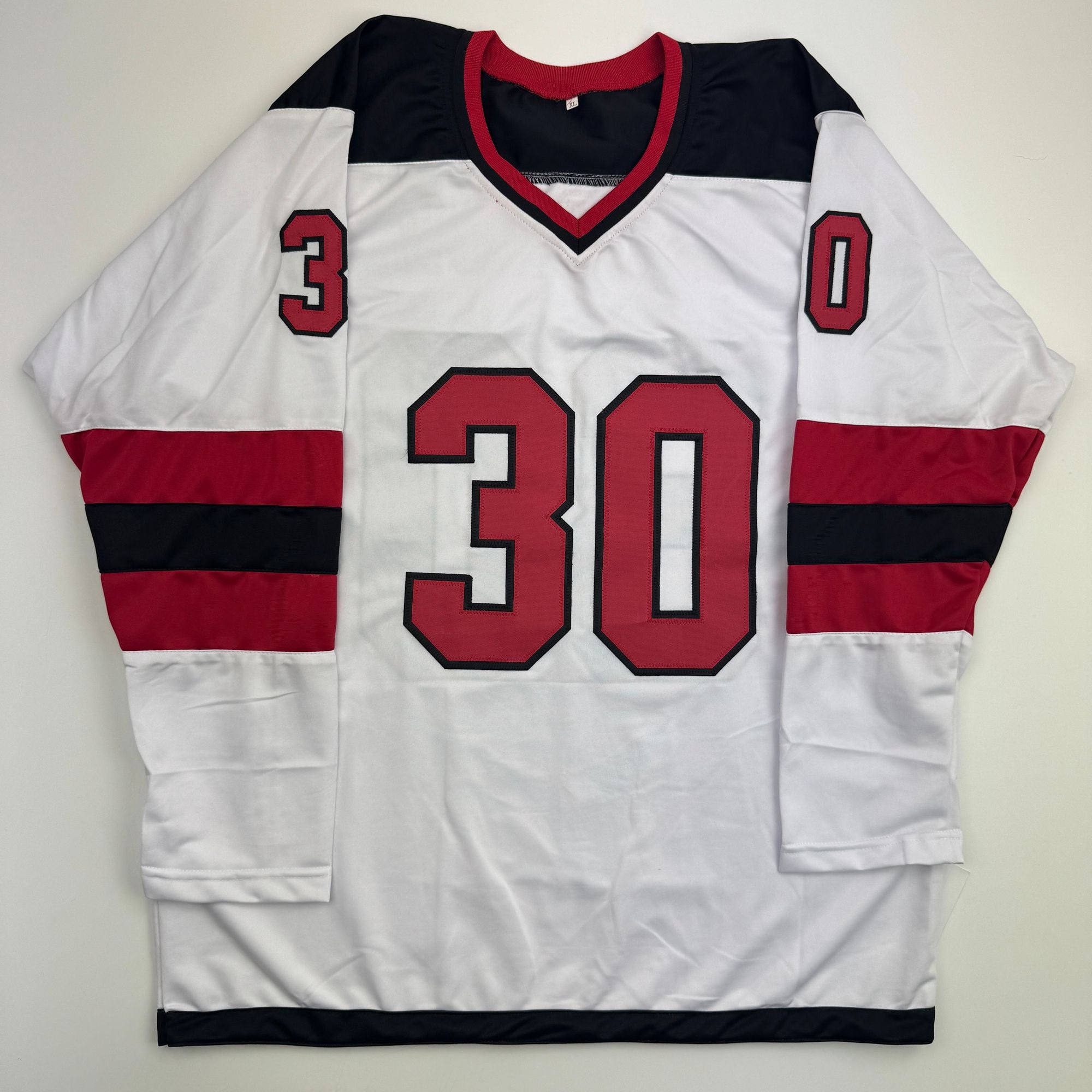 Autographed/Signed Martin Brodeur New Jersey NJ White Hockey Jersey Beckett BAS COA