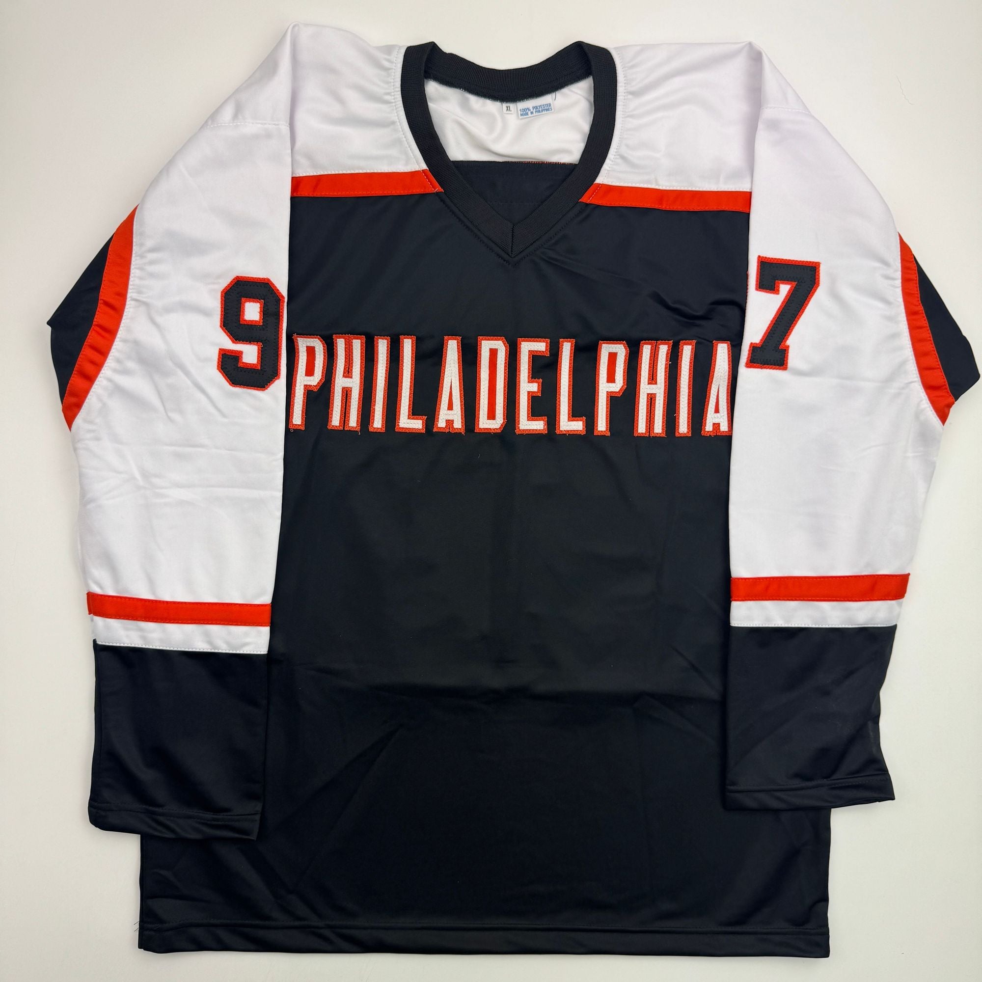 Autographed/Signed Jeremy Roenick Philadelphia Black Hockey Jersey Beckett BAS COA