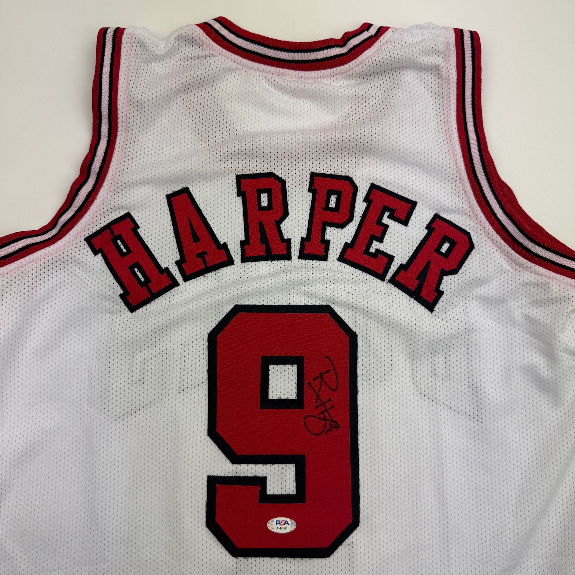 Autographed/Signed Ron Harper Chicago White Basketball Jersey PSA/DNA COA
