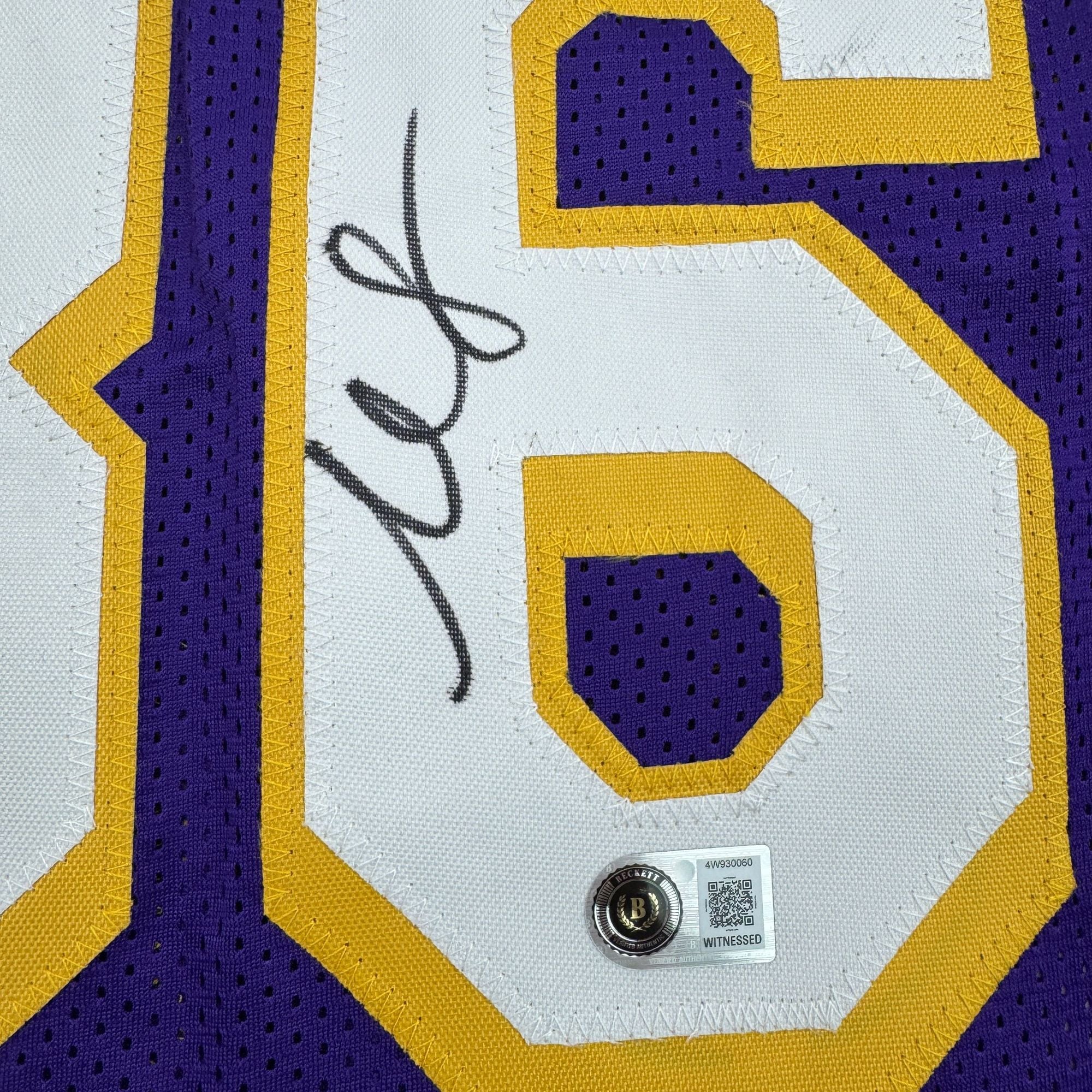 Autographed/Signed Marcus Smart Los Angeles Purple Basketball Jersey Beckett BAS COA